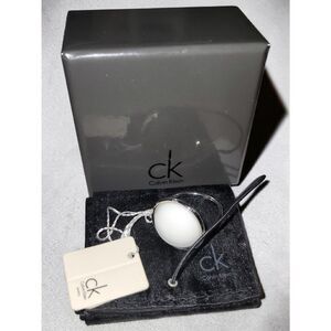 Calvin Klein Silver Ring with White Dome Stone NWT Sz 8